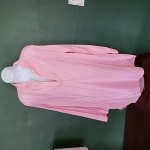Victoria Secret's nightshirt, 100% cotton, pink stripes, long sleeve, V- neck